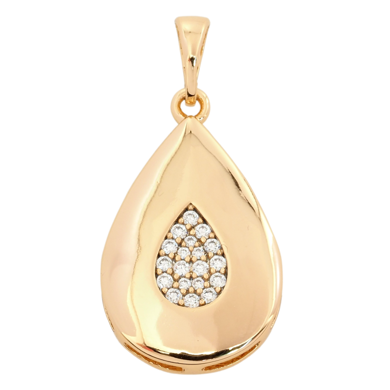Кулон Xuping Позолота 18K Крапелька з цирконієм для ланцюжка до 5мм фото №1