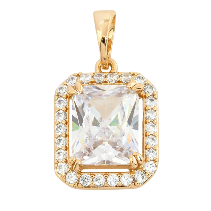 Кулон Xuping Позолота 18K Фіаніт в обрамленні цирконію, 13х15мм для ланцюжка до 5мм фото №20