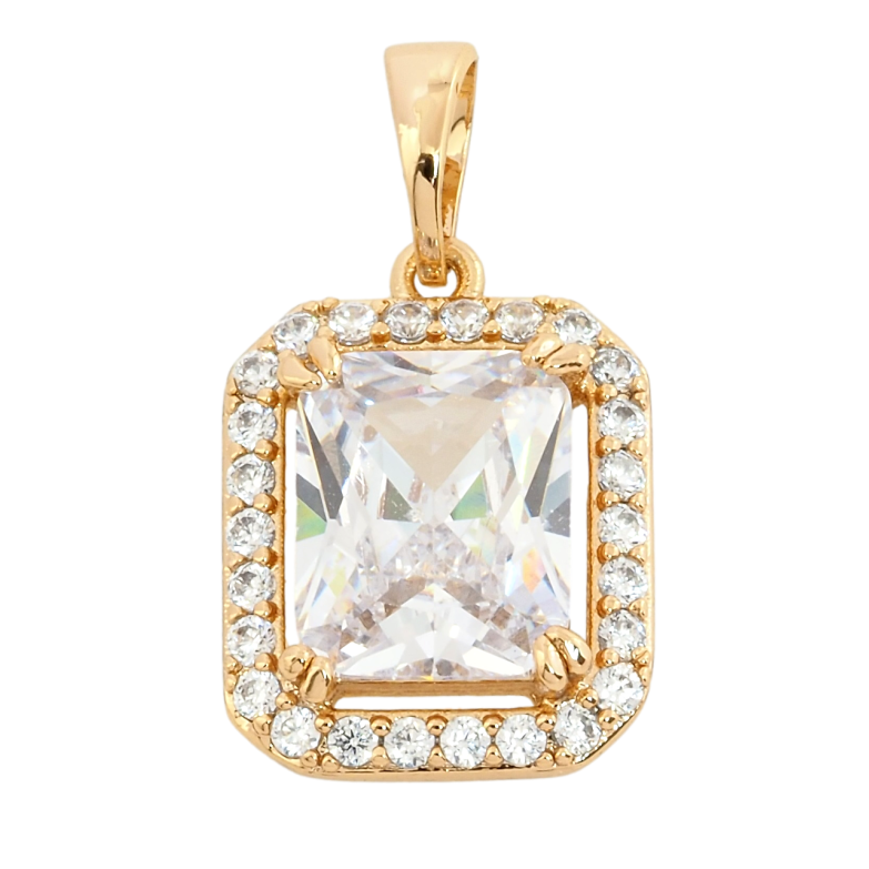 Кулон Xuping Позолота 18K Фіаніт в обрамленні цирконію, 13х15мм для ланцюжка до 5мм фото №20