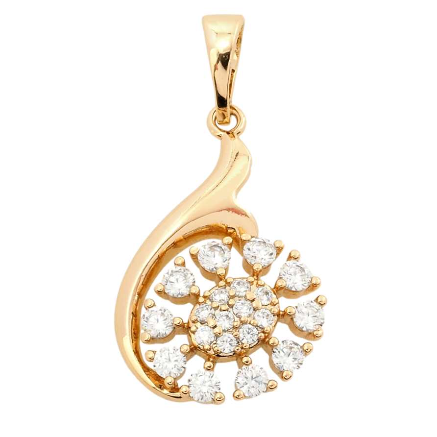 Кулон Xuping Позолота 18K Декоративный узор с цирконием для цепочки до 5мм фото №1