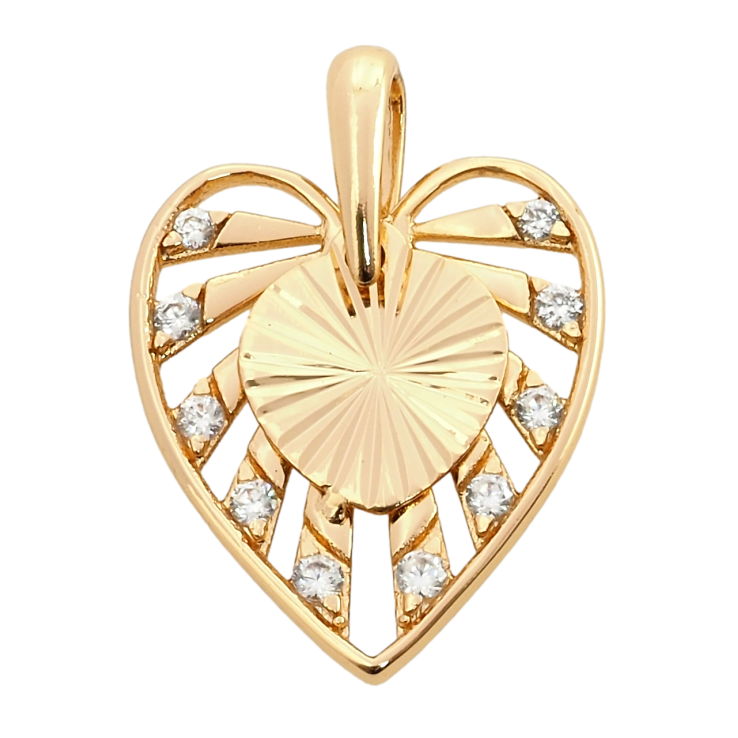 Кулон Xuping Позолота 18K Декоративне серце з цирконієм для ланцюжка до 3мм фото №19