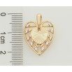 Кулон Xuping Позолота 18K Декоративне серце з цирконієм для ланцюжка до 3мм фото №2