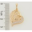 Кулон Xuping Позолота 18K Різьблене серце з цирконієм для ланцюжка до 5мм фото №2