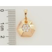 Кулон Xuping Позолота 18K Шестикутник з цирконієм для ланцюжка до 5 мм фото №2