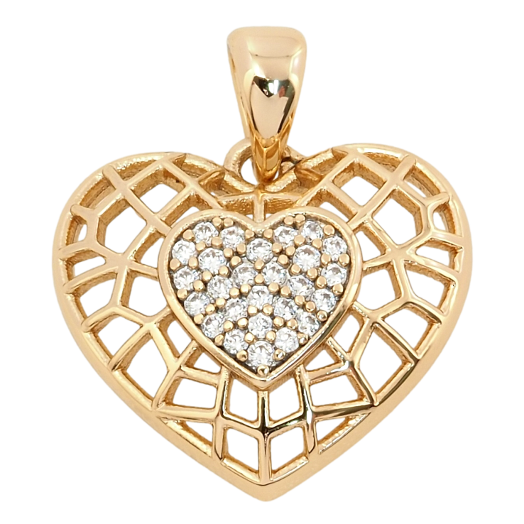 Кулон Xuping Позолота 18K Різне серце з цирконієм для ланцюжка до 3 мм фото №9
