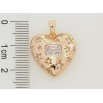 Кулон Xuping Позолота 18K Серце із зірковим візерунком для ланцюжка до 3мм фото №2