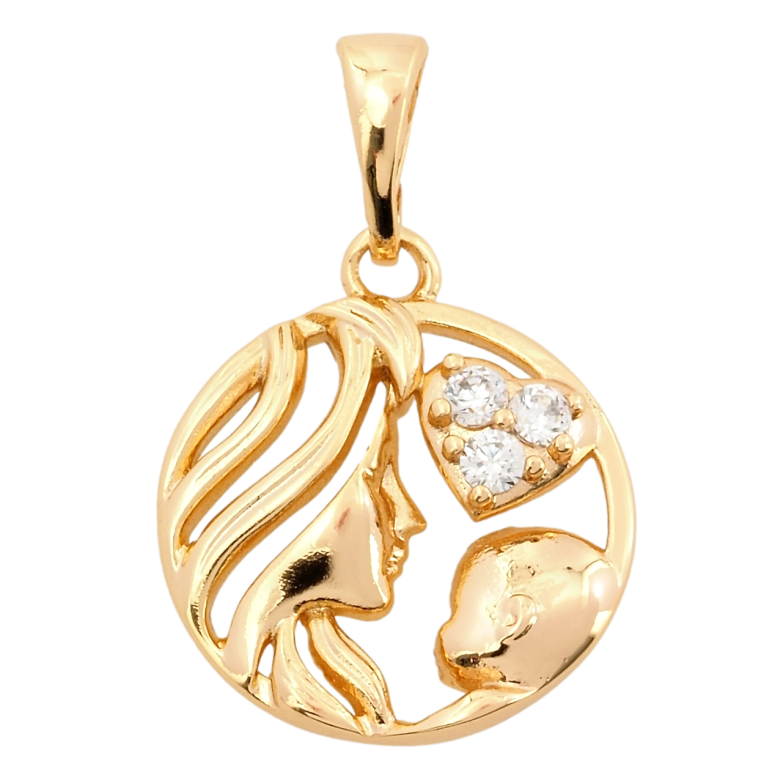 Кулон Xuping Позолота 18K Радость материнства, ø 15мм для цепочки до 5мм фото №1