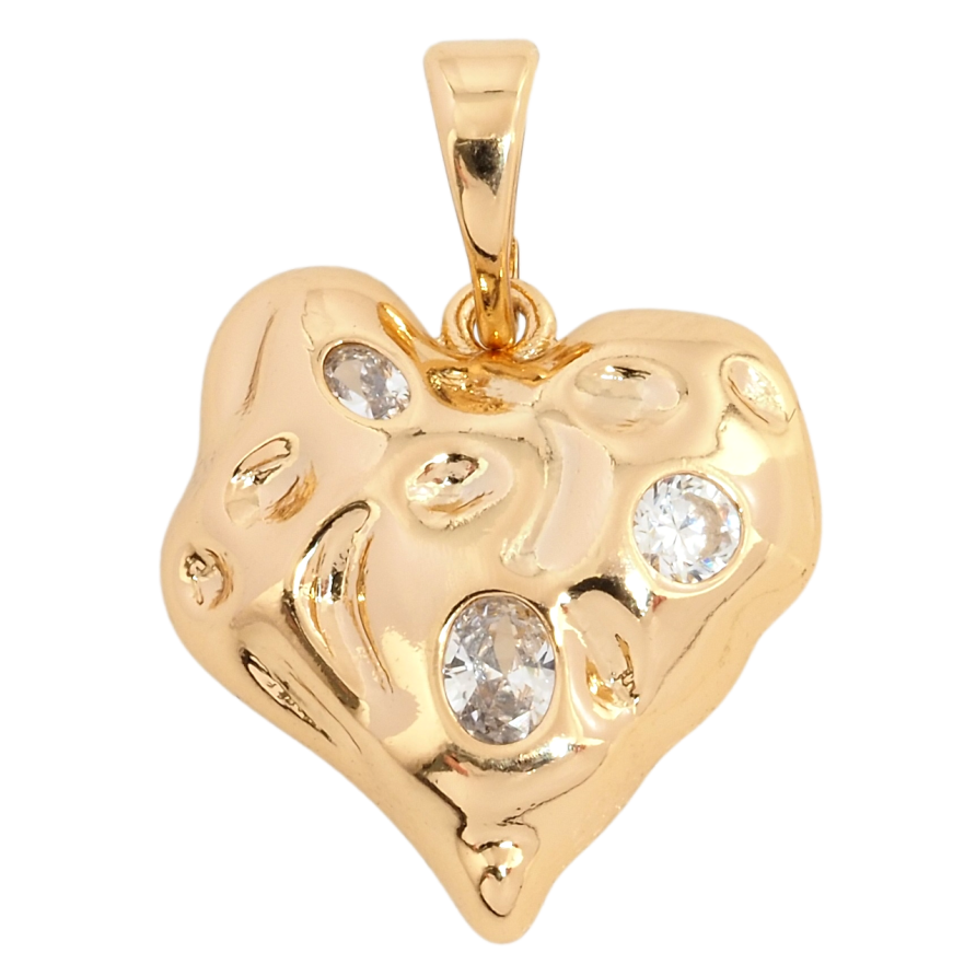 Кулон Xuping Позолота 18K Серце з цирконієм для ланцюжка до 5мм фото №1