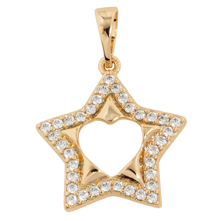Кулон Xuping Позолота 18K Зірка з візерунком серце для ланцюжка до 5мм фото №18