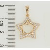 Кулон Xuping Позолота 18K Зірка з візерунком серце для ланцюжка до 5мм фото №2