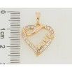 Кулон Xuping Позолота 18K Серце Love з інкрустацією цирконієм для ланцюжка до 5мм фото №2
