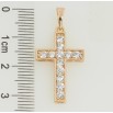 Кулон Xuping Позолота 18K Крест с цирконием для цепочки до 5мм фото №2