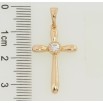 Кулон Xuping Позолота 18K Крест с фианитом для цепочки до 5мм фото №2