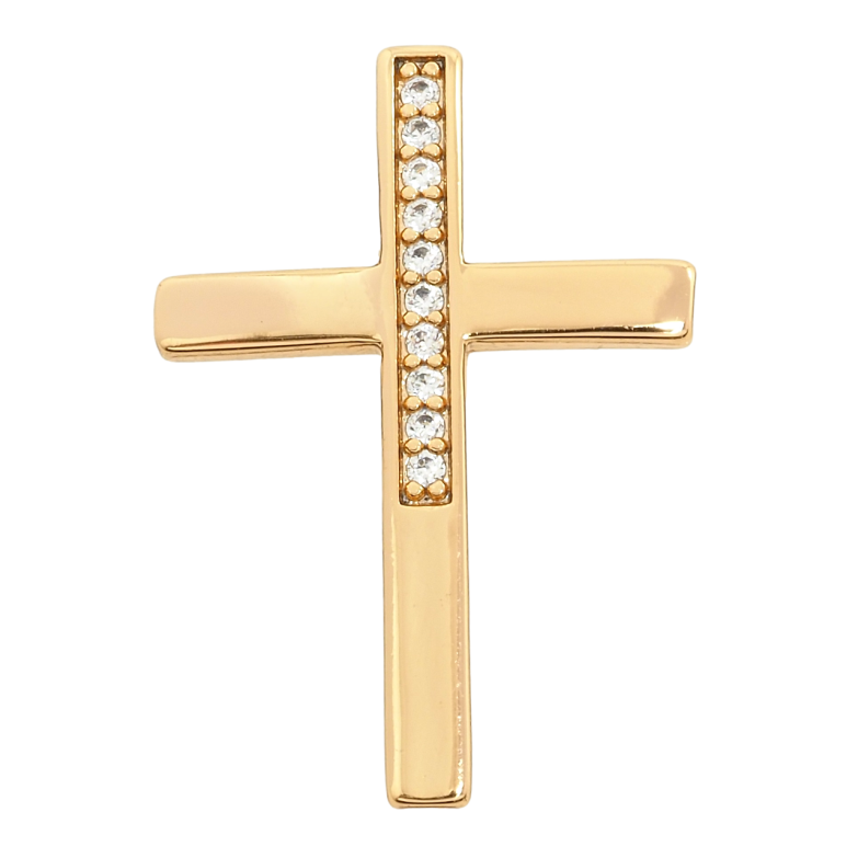 Кулон Xuping Позолота 18K Крест с дорожкой циркония для цепочки до 2мм фото №16