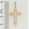 Кулон Xuping Позолота 18K Крест с инкрустацией цирконием для цепочки до 5мм фото №2