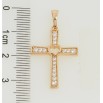 Кулон Xuping Позолота 18K Крест с цирконием и сердечком для цепочки до 5мм фото №2