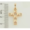 Кулон Xuping Позолота 18K Крест с цирконием для цепочки до 5мм фото №2