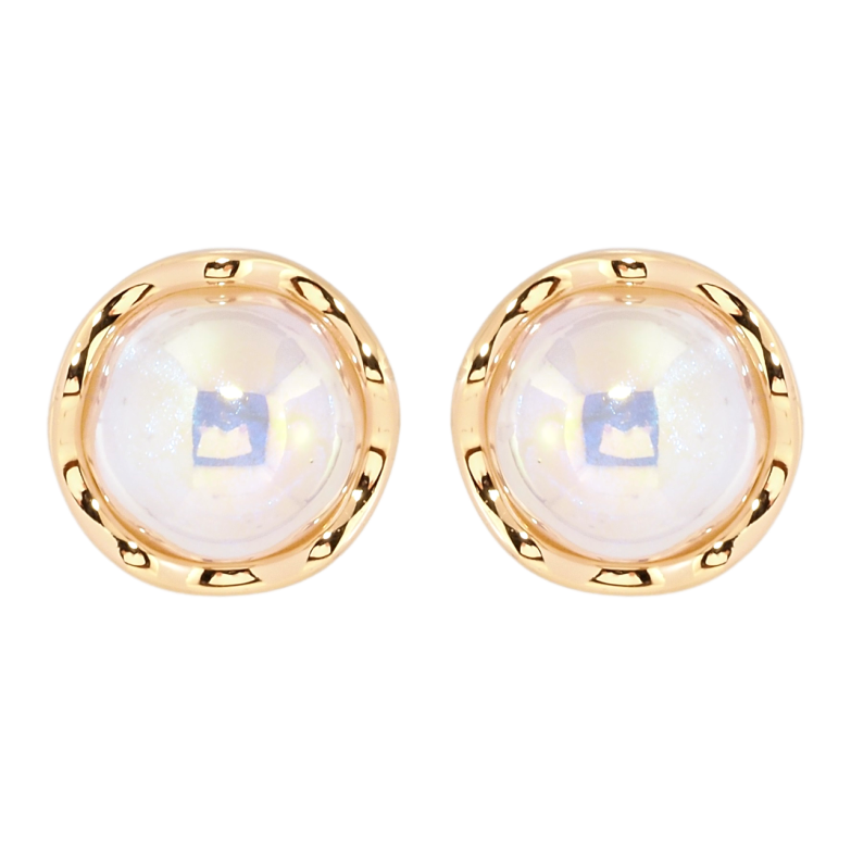 Серьги Xuping Позолота 18K пусеты Перламутровая нежность ø 17мм фото №1
