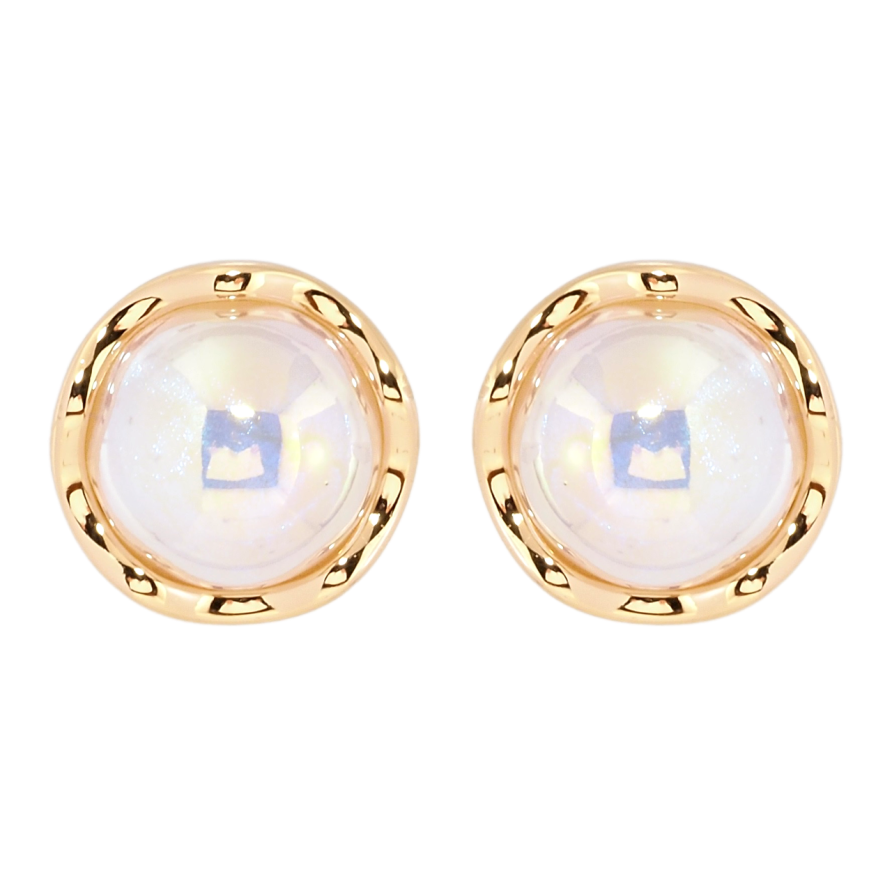 Серьги Xuping Позолота 18K пусеты Перламутровая нежность ø 17мм фото №1