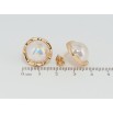 Серьги Xuping Позолота 18K пусеты Перламутровая нежность ø 17мм фото №2