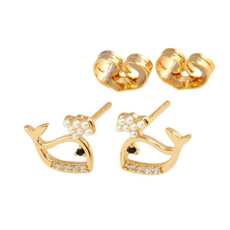 Сережки Xuping Позолота 18K пусети Кити фото №1 Сережки Xuping Позолота 18K пусети Кити фото №1