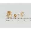 Серьги Xuping Позолота 18K пусеты Звезды с инкрустацией цирконием и жемчугом фото №2