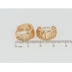Серьги Xuping Позолота 18K колечки Резной узор фото №2