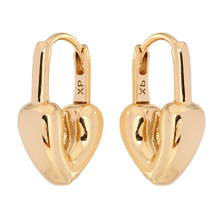 Сережки Xuping Позолота 18K колечка Замочки-серця фото №20