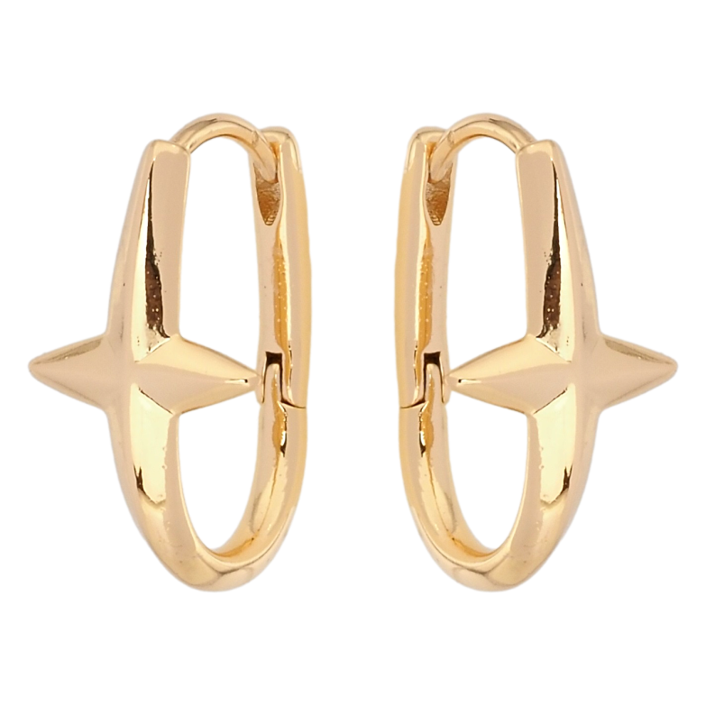 Сережки Xuping Позолота 18K колечка Зірки фото №1