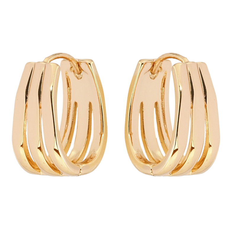 Серьги Xuping Позолота 18K колечки Декоративные фото №2