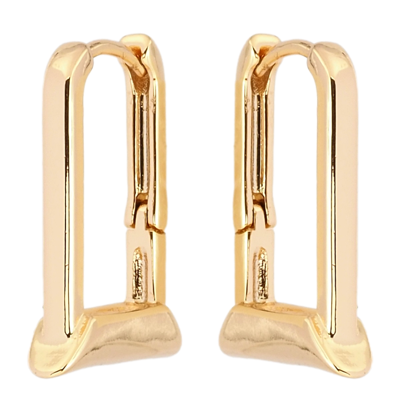 Сережки Xuping Позолота 18K колечка Декоративні фото №6