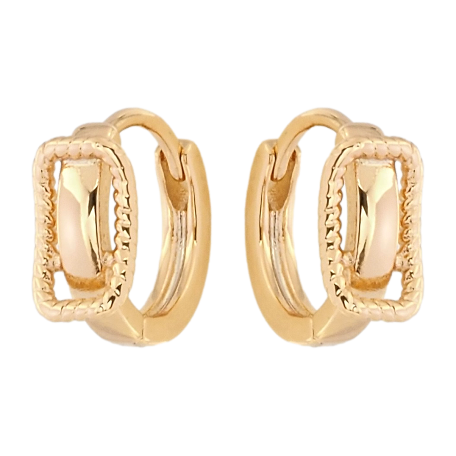 Серьги Xuping Позолота 18K колечки Ремешки фото №1