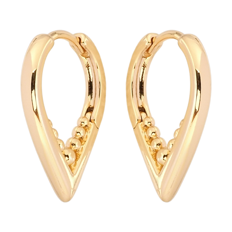 Сережки Xuping Позолота 18K колечка Декоративні фото №1