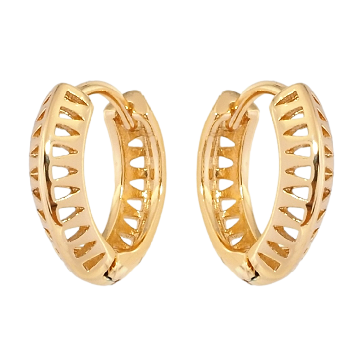 Серьги Xuping Позолота 18K колечки Резной узор фото №11