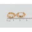 Серьги Xuping Позолота 18K колечки Резной узор фото №2