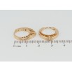 Серьги Xuping Позолота 18K колечки Боковой резной узор фото №2