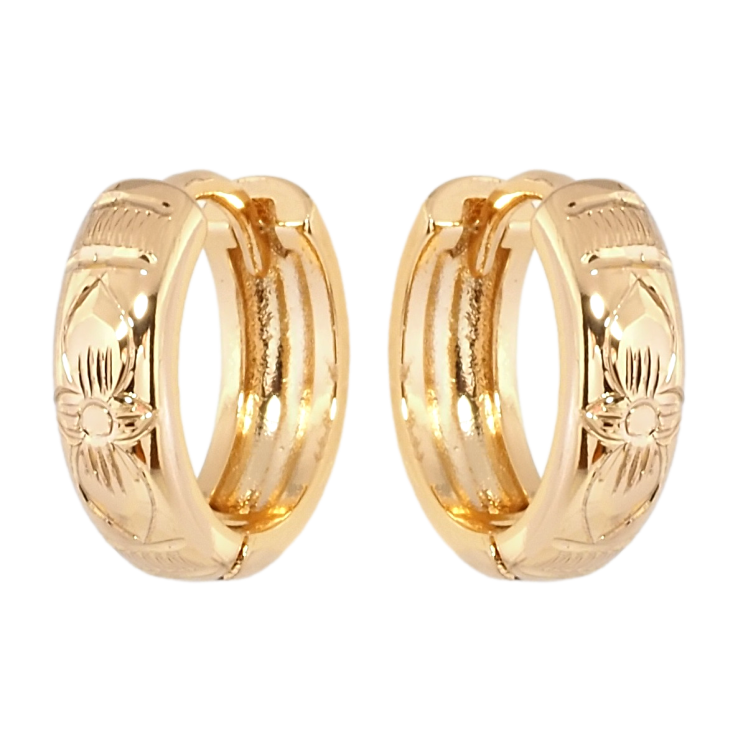 Серьги Xuping Позолота 18K колечки Цветочный узор фото №8