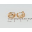 Серьги Xuping Позолота 18K колечки Декоративный узор с цирконием фото №2