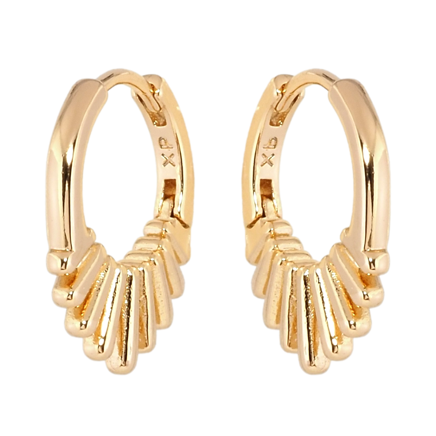 Серьги Xuping Позолота 18K колечки Декоративные фото №1