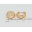 Серьги Xuping Позолота 18K колечки Резной узор фото №2