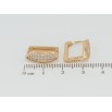 Серьги Xuping Позолота 18K колечки Инкрустация цирконием фото №2