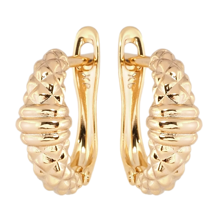 Сережки Xuping Позолота 18K англійський замок Декоративний візерунок фото №1