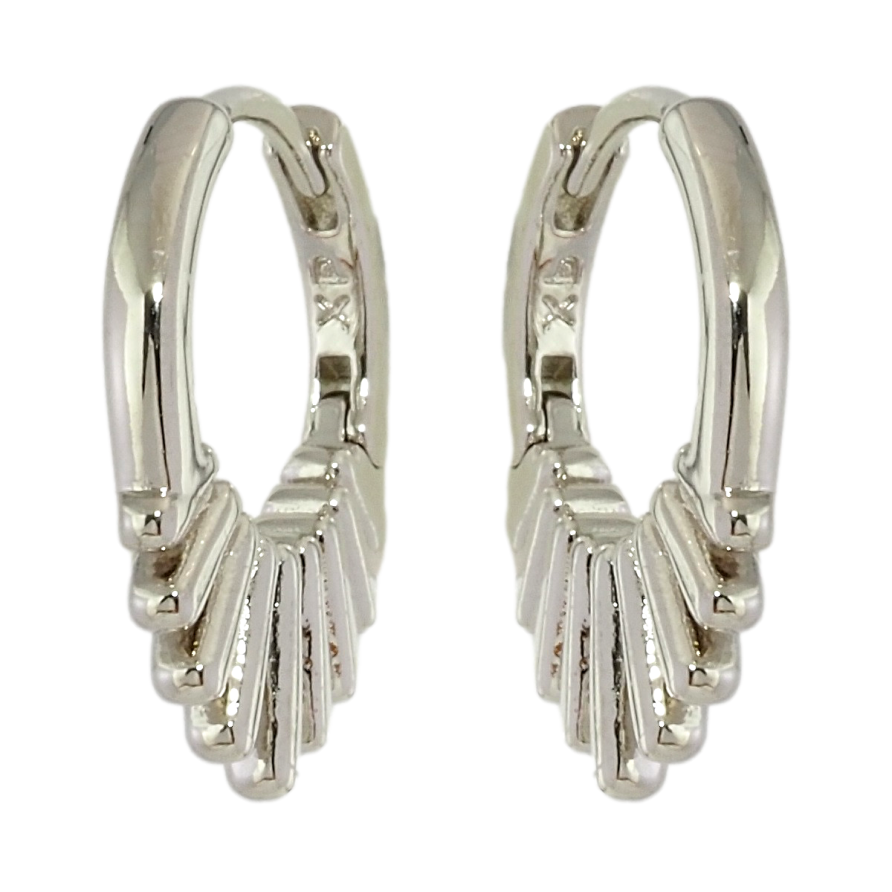 Серьги Xuping Родий колечки Декоративный узор фото №1