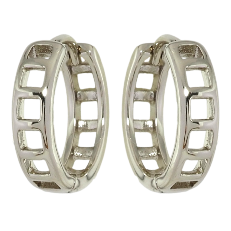 Серьги Xuping Родий колечки Резной узор фото №17