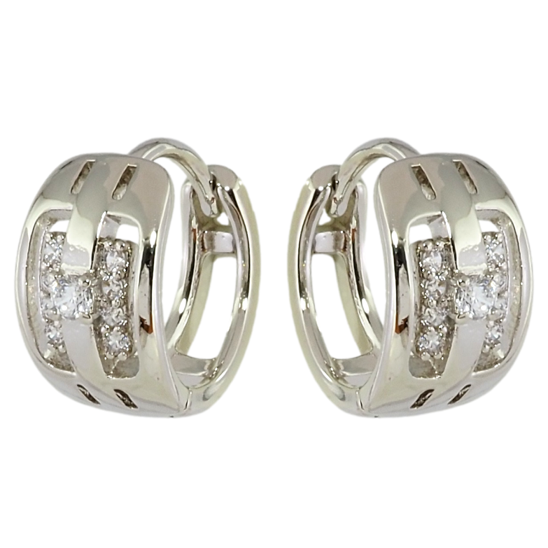 Сережки Xuping Родій колечка Декоративні з цирконієм фото №1