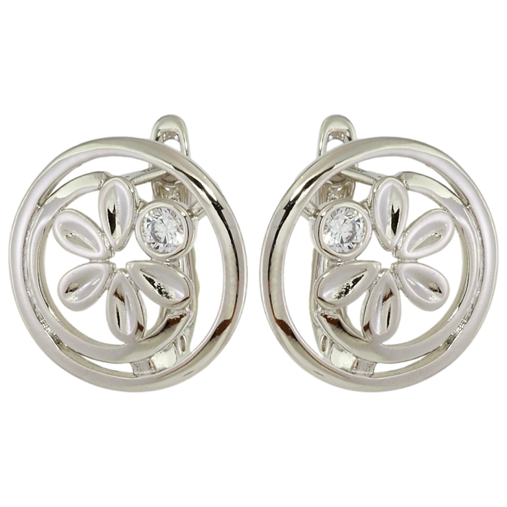 Сережки Xuping Родій англійський замок Квітковий орнамент фото №21