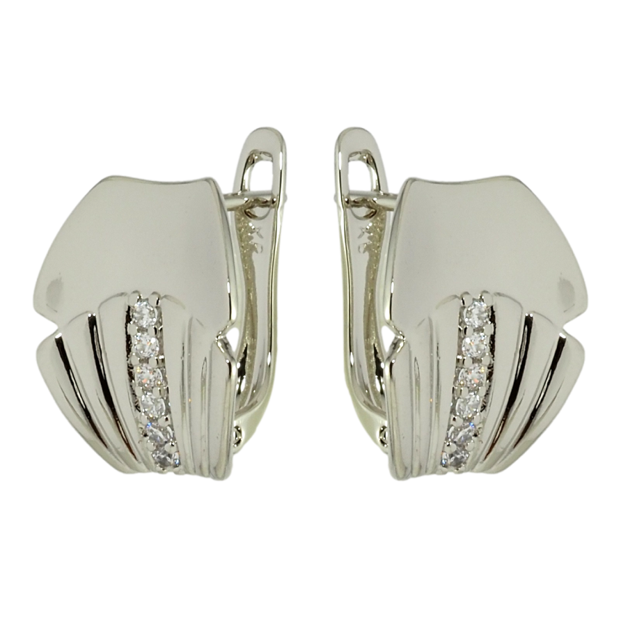 Сережки Xuping Родій англійський замок Декоративний візерунок з цирконієм фото №1