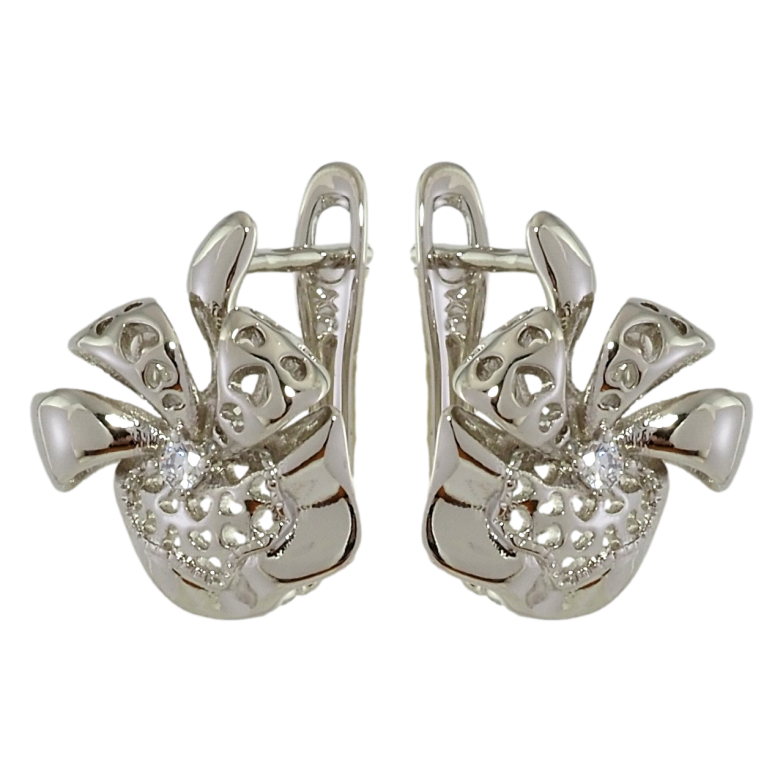 Серьги Xuping Родий английский замок Декоративный узор с цирконием фото №1