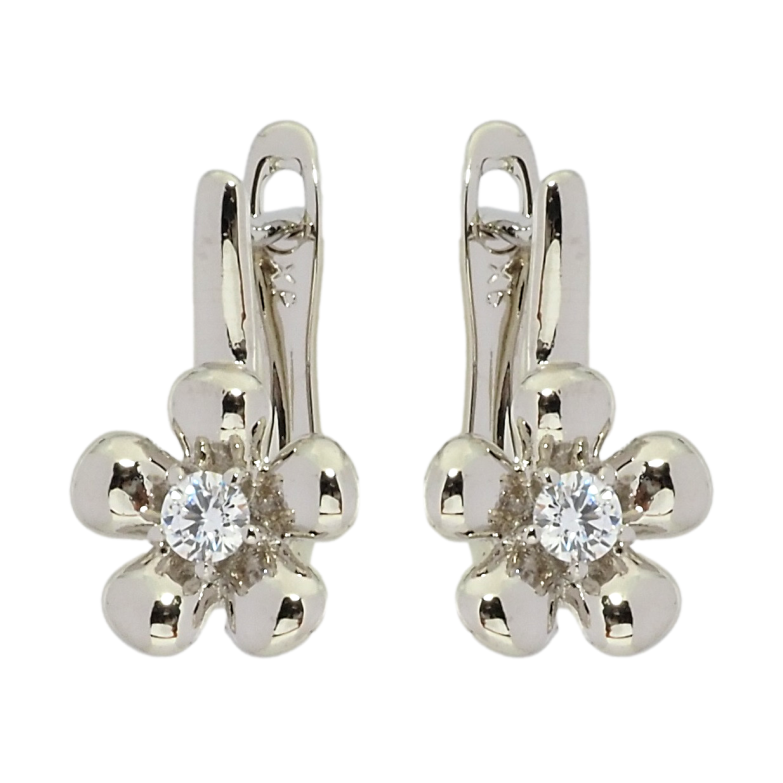 Сережки Xuping Родій англійський замок Квіточки фото №2