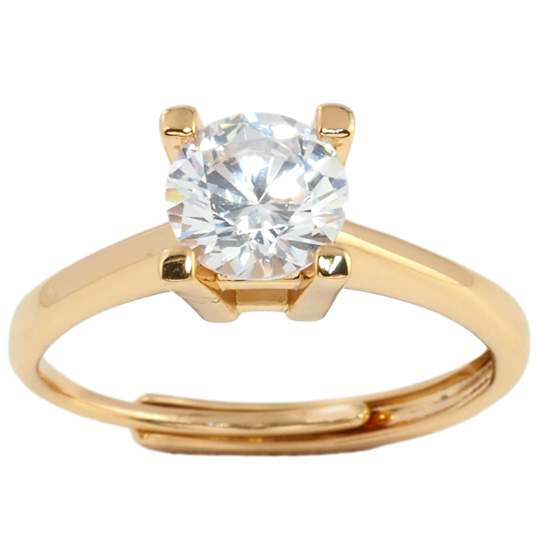 Кольцо Xuping Позолота 18K Фианит, ø 7мм фото №5